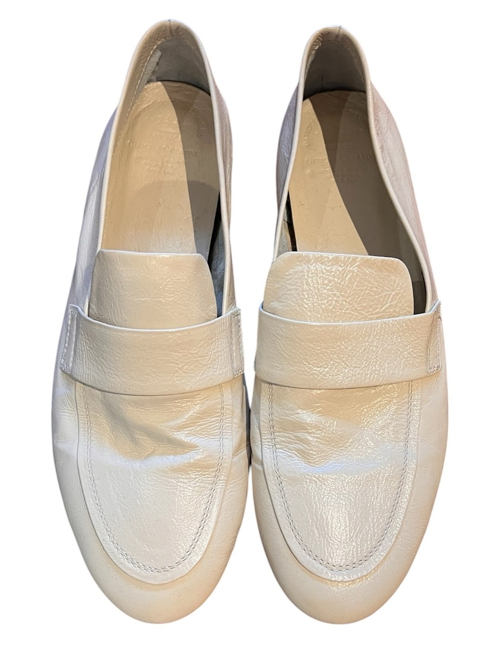 Officine Creative Bessie leather loafers in cream size 8 like new condition